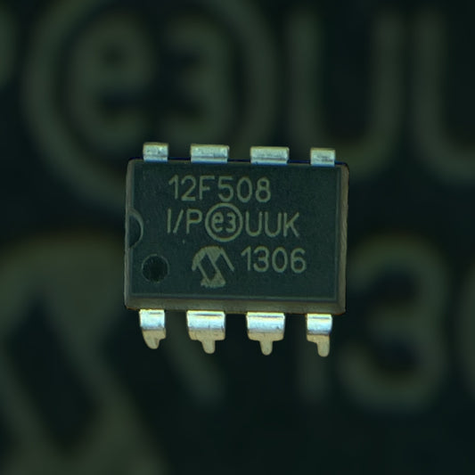 PIC12F508-I/P 8-bit Microcontrollers – MCU 1 KB 25 RAM 6 I/O Ind Temp PDIP8